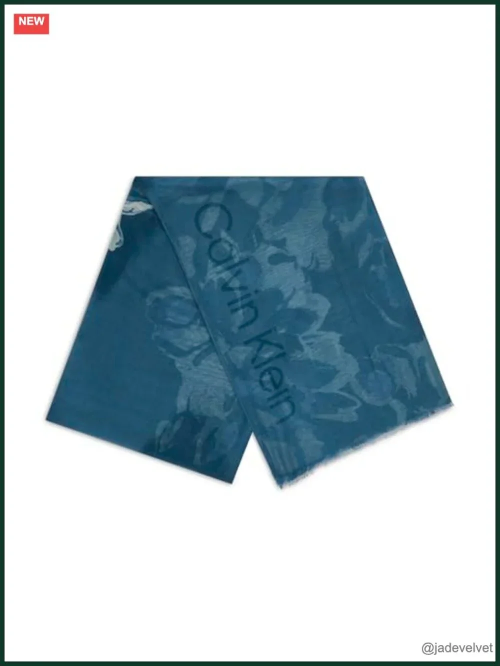 Floral Oversized Lightweight Scarf With Eyelash Fringe